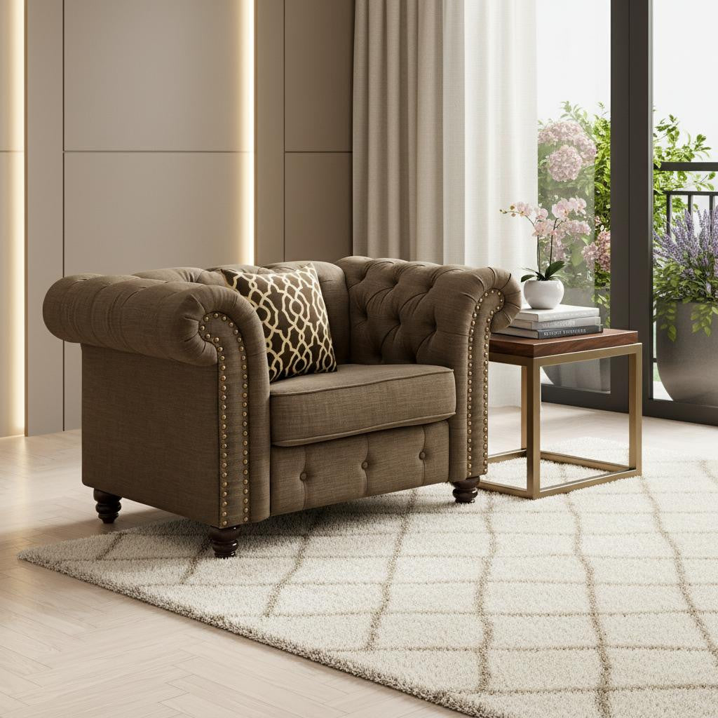 45" Tufted Chesterfield Chair