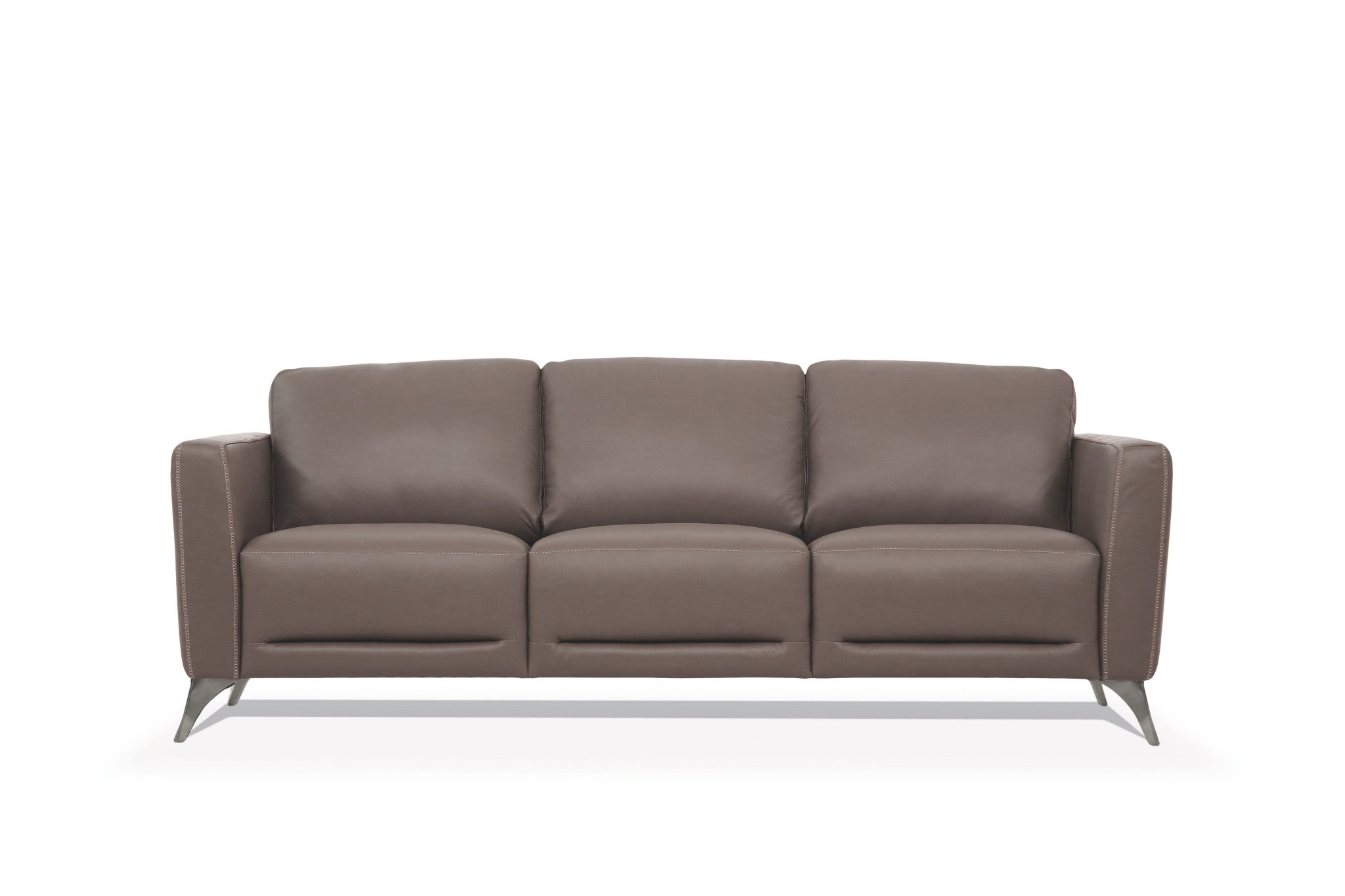 83" Contemporary Leather Sofa