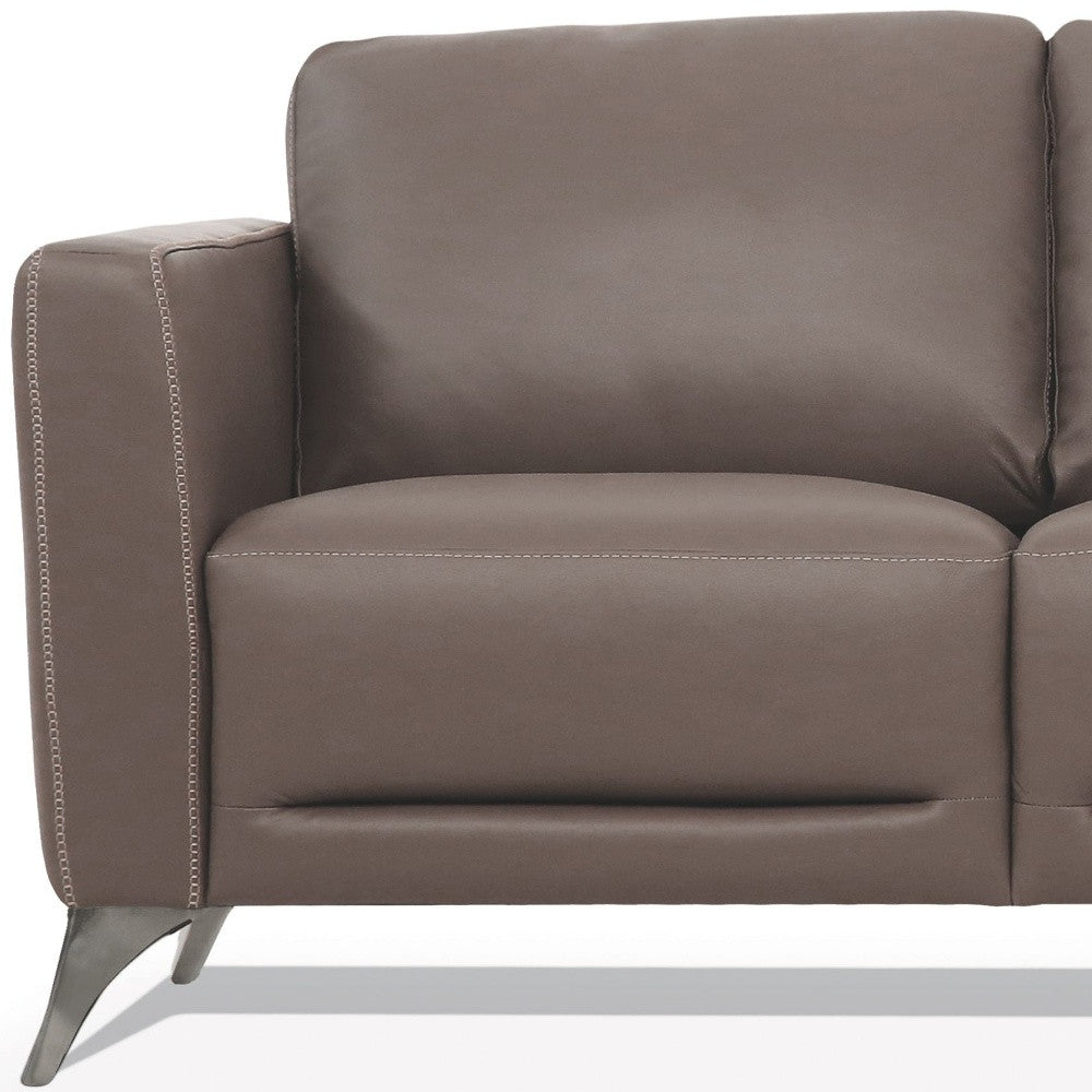 83" Contemporary Leather Sofa