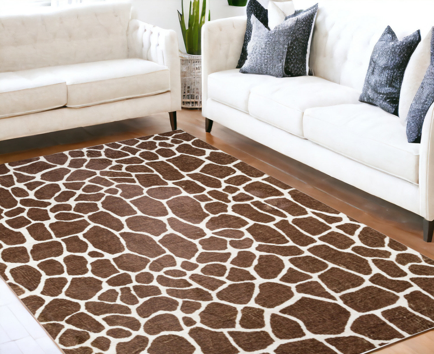 Faux Giraffe Skin Rug