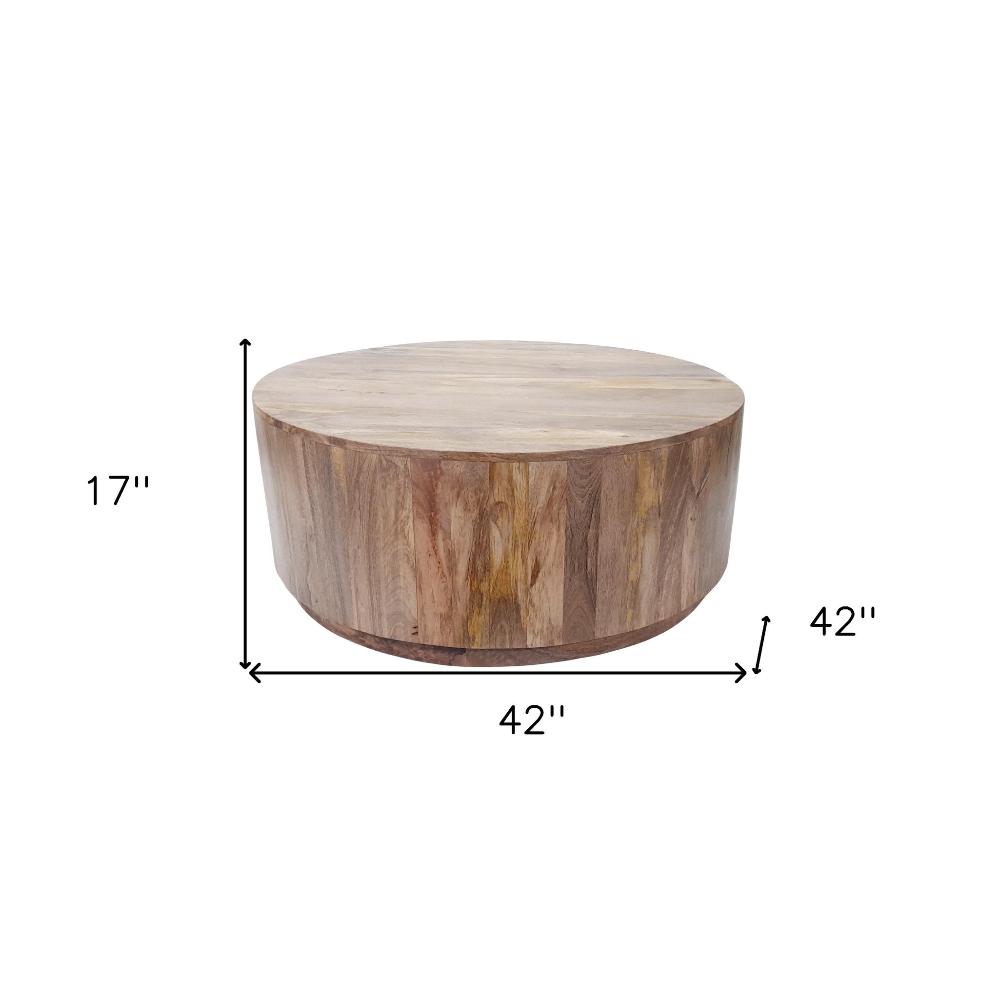 42" Wood Round Coffee Table