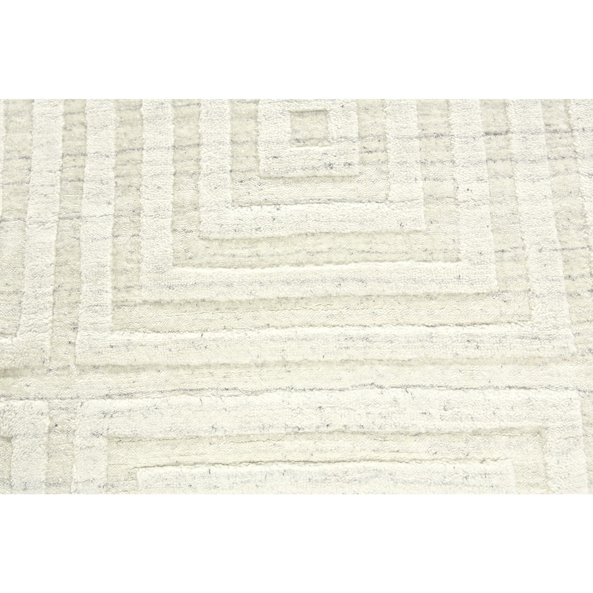 2' x 8' Ivory Geometric Runner Rug