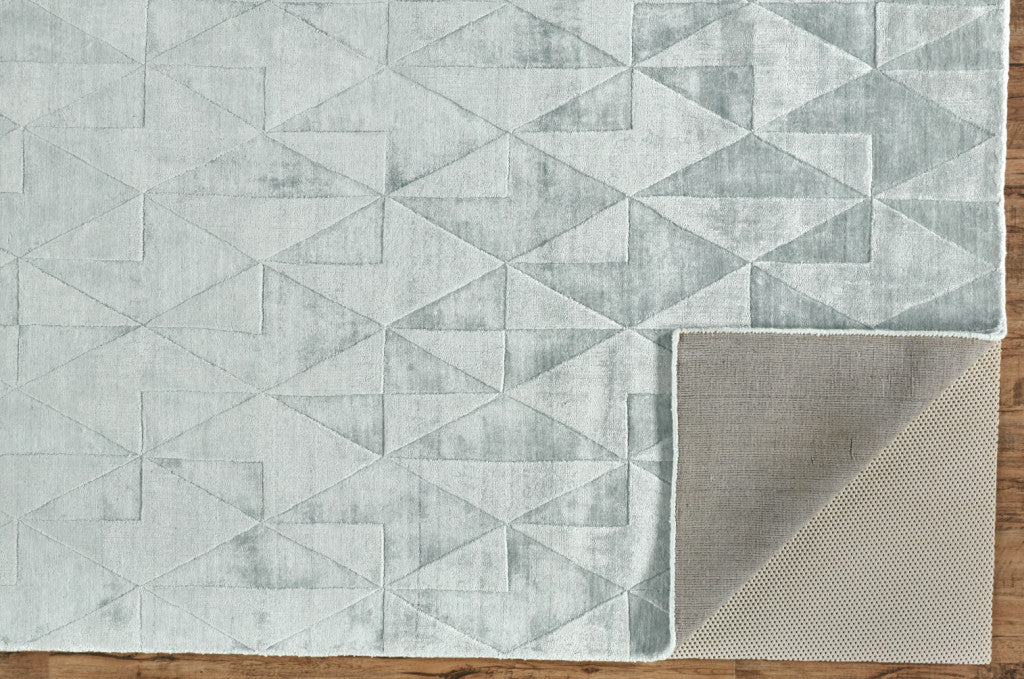 Gray, Ivory, and Silver Geometric Area Rug