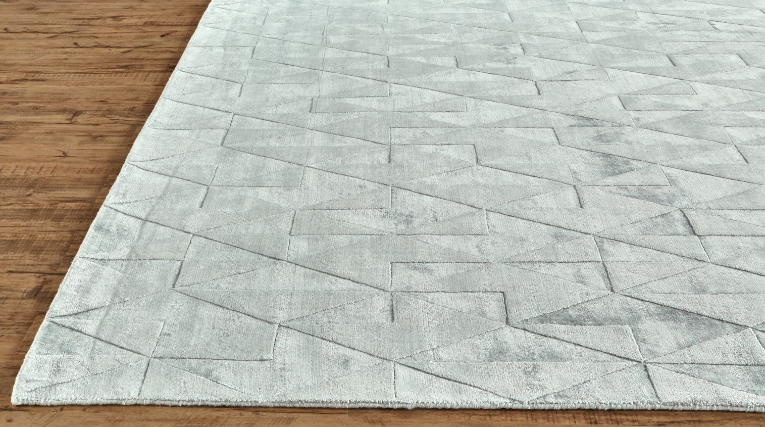 Gray, Ivory, and Silver Geometric Area Rug