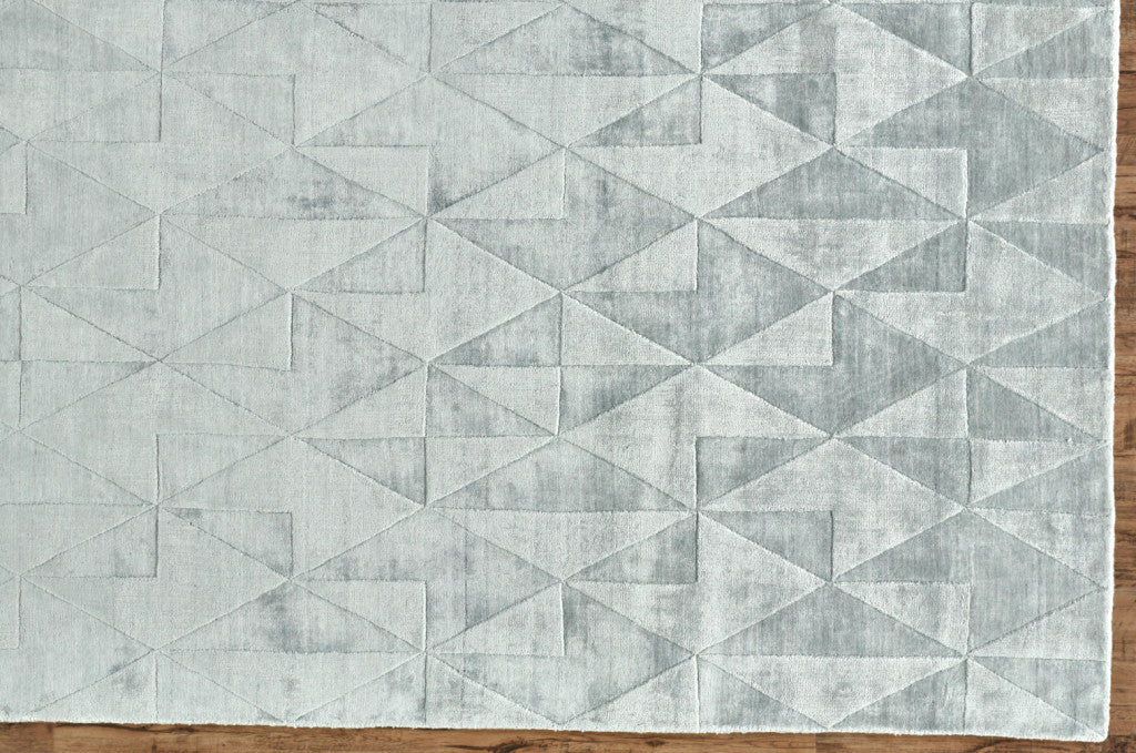 Gray, Ivory, and Silver Geometric Area Rug