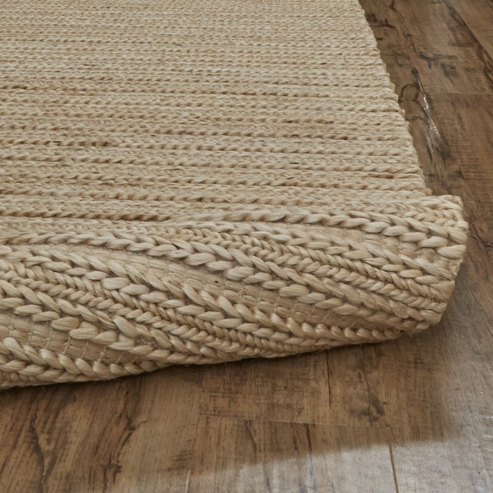 Solid Color Jute Hand Woven Area Rug