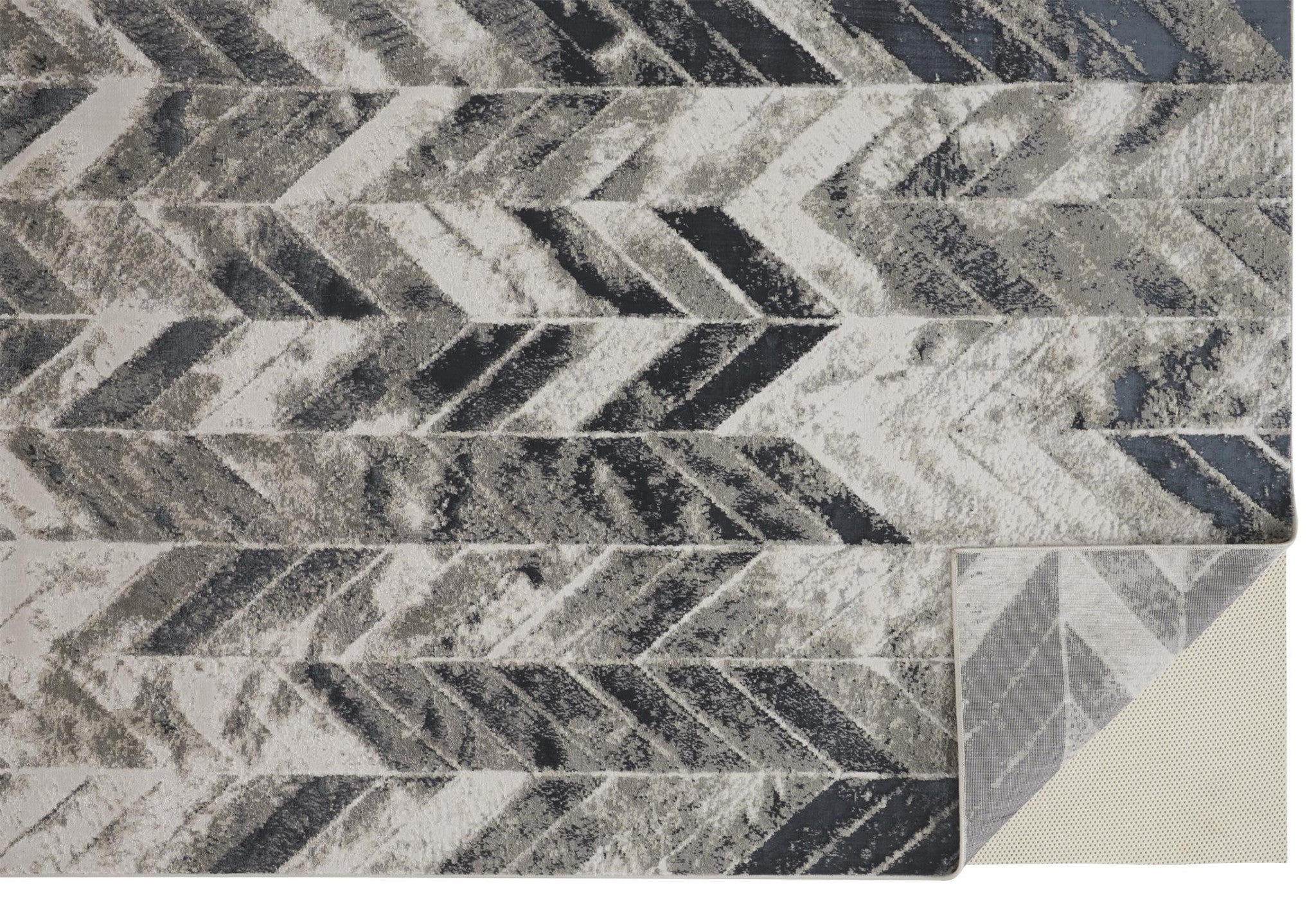 Black, Gray, and White Arrows Geometric Area Rug