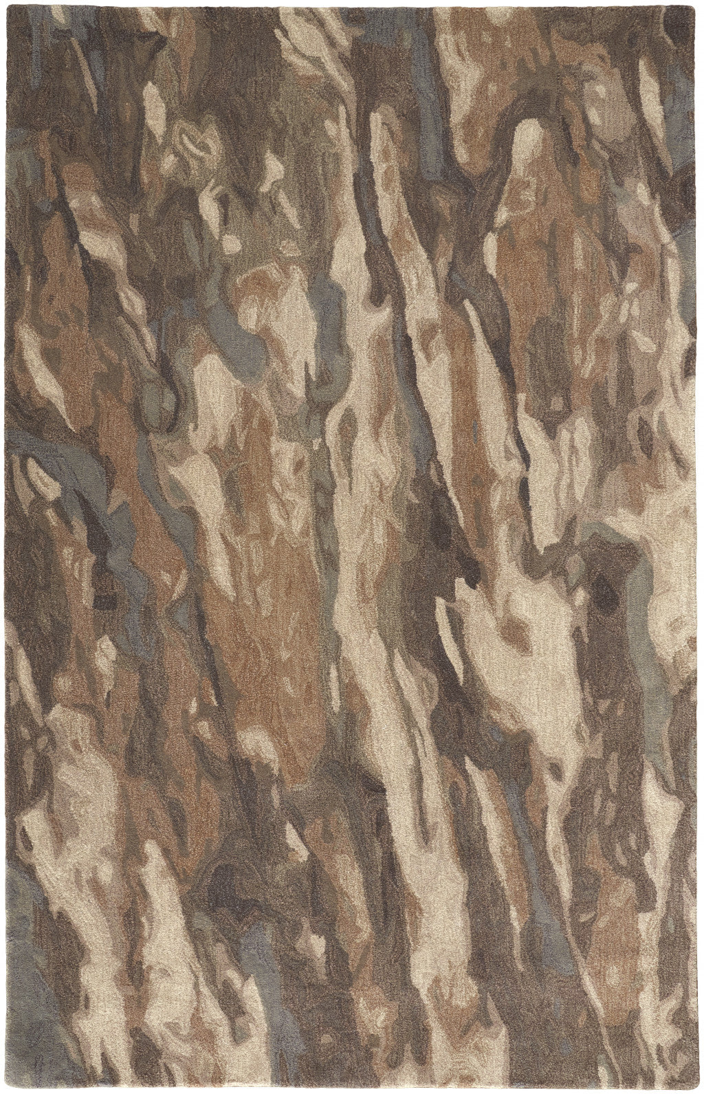 Brown and Tan Bark Rug