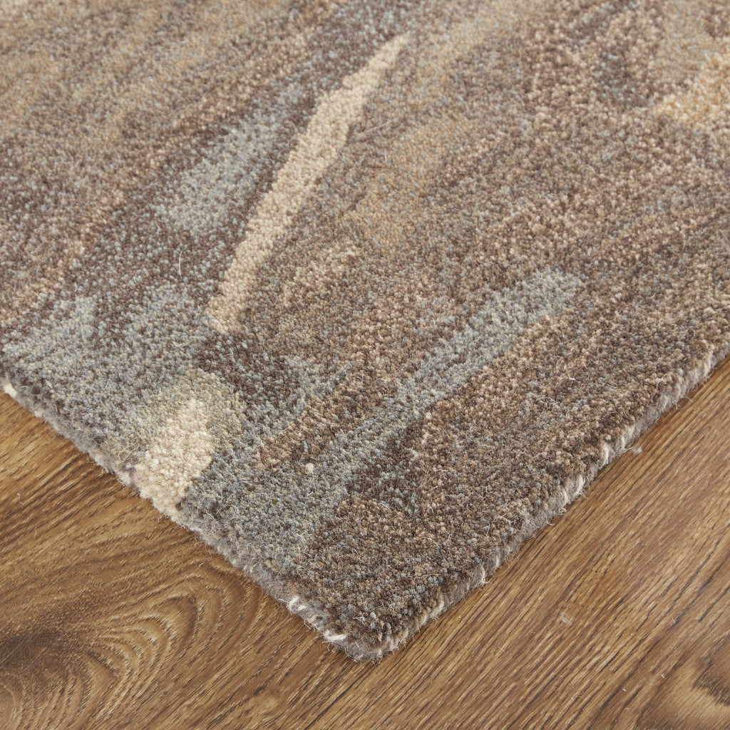 Brown and Tan Bark Rug