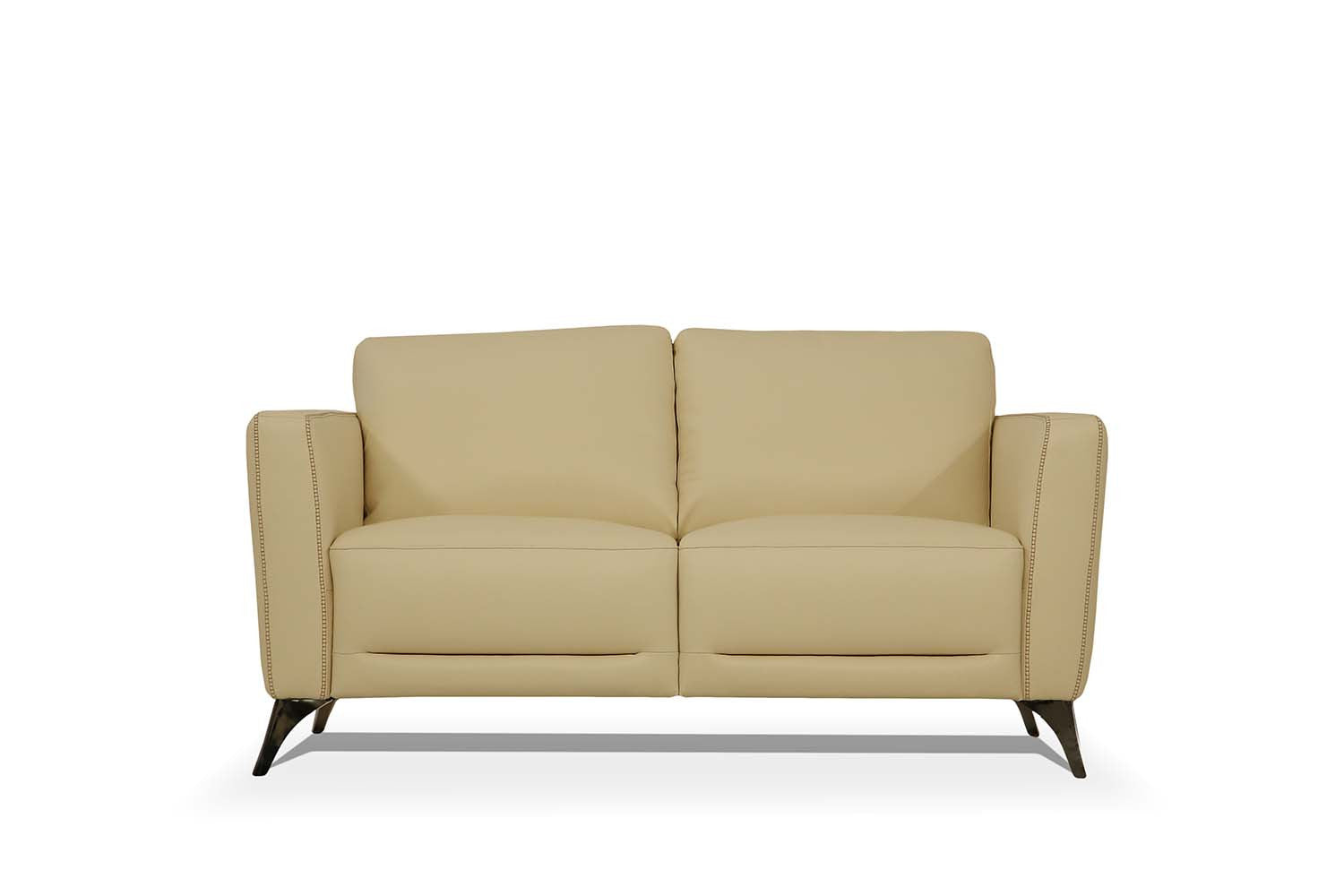 59" Modern Leather Loveseat