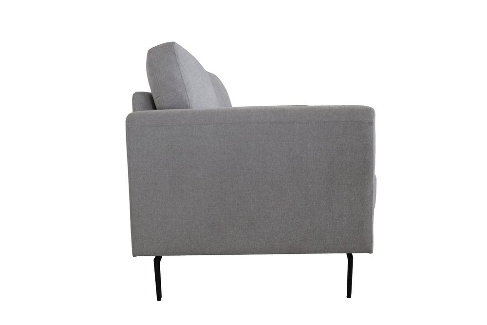 61" Gray Contemporary Key Loveseat