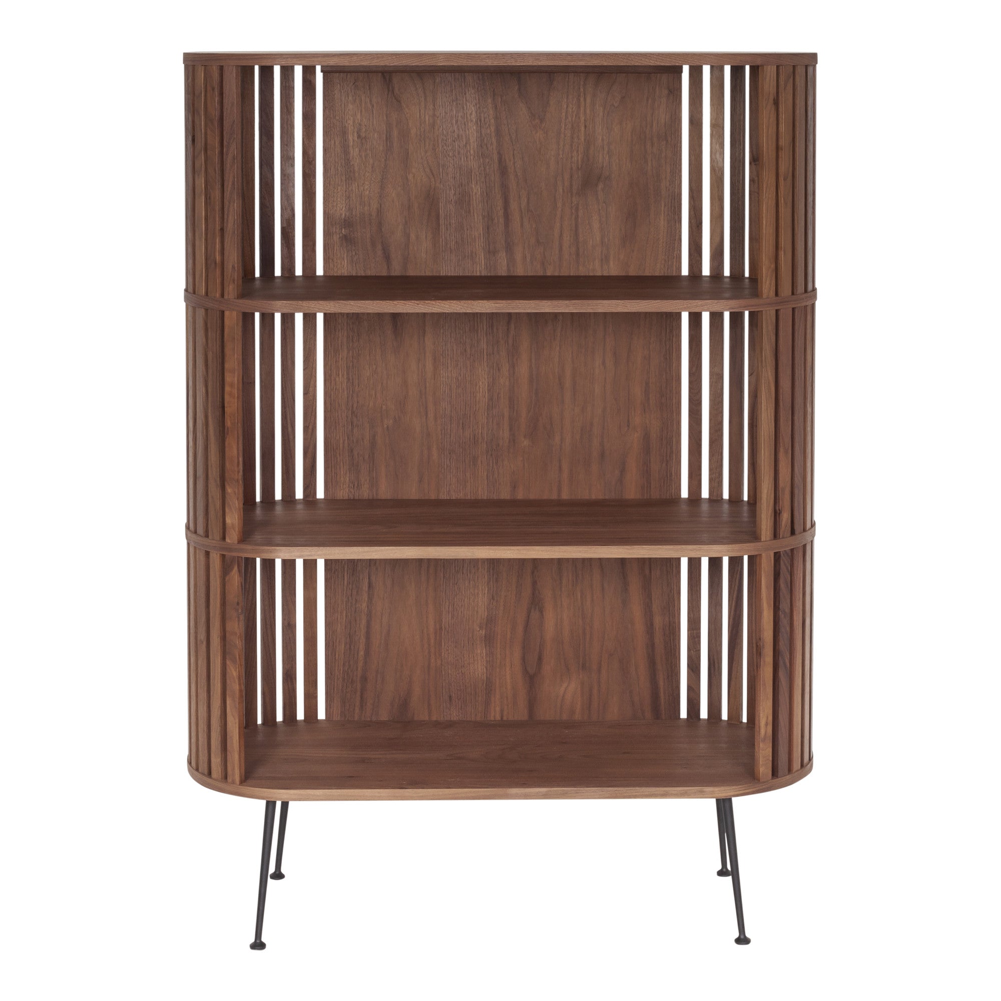 41" Wood Mid-Century Modern Bookcase