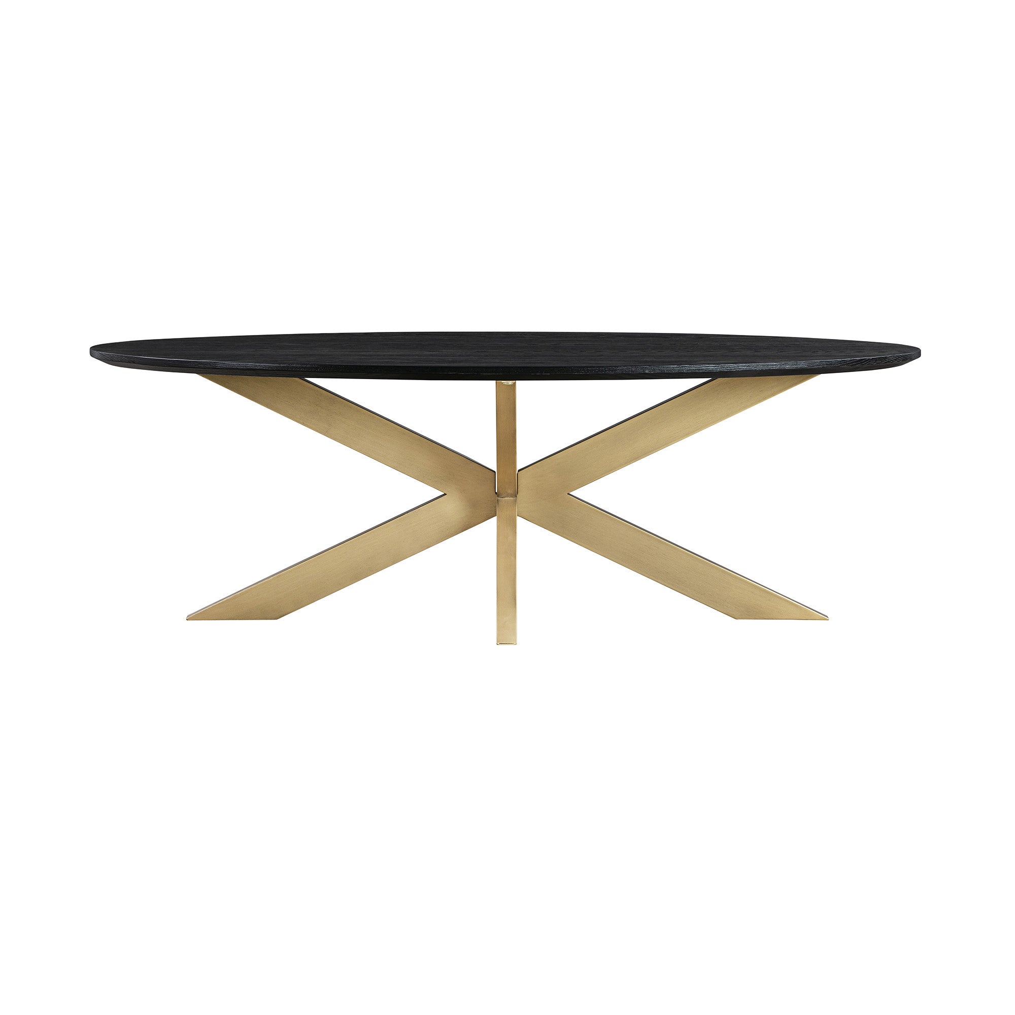 47" Black and Gold Spokes Coffee Table