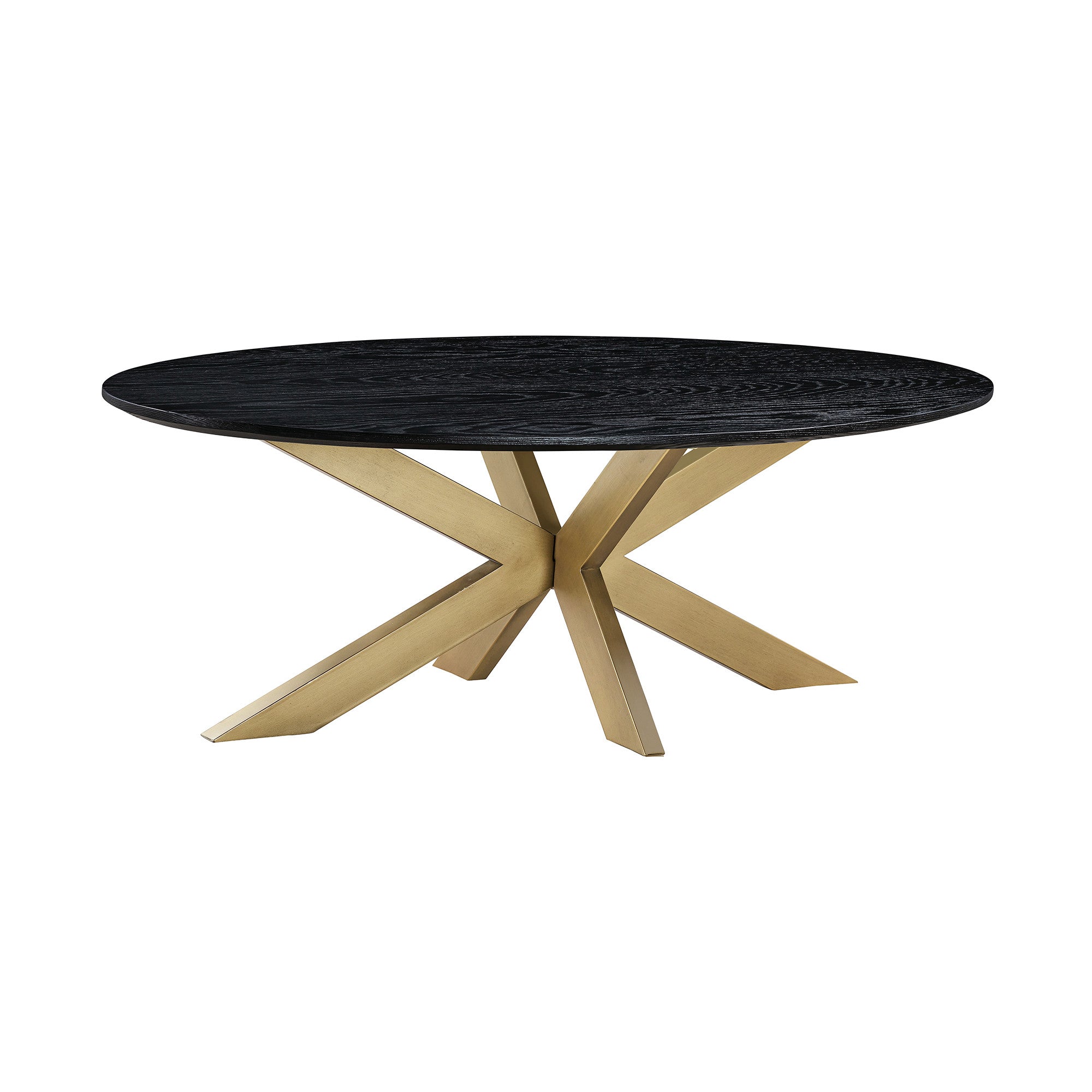 47" Black and Gold Spokes Coffee Table