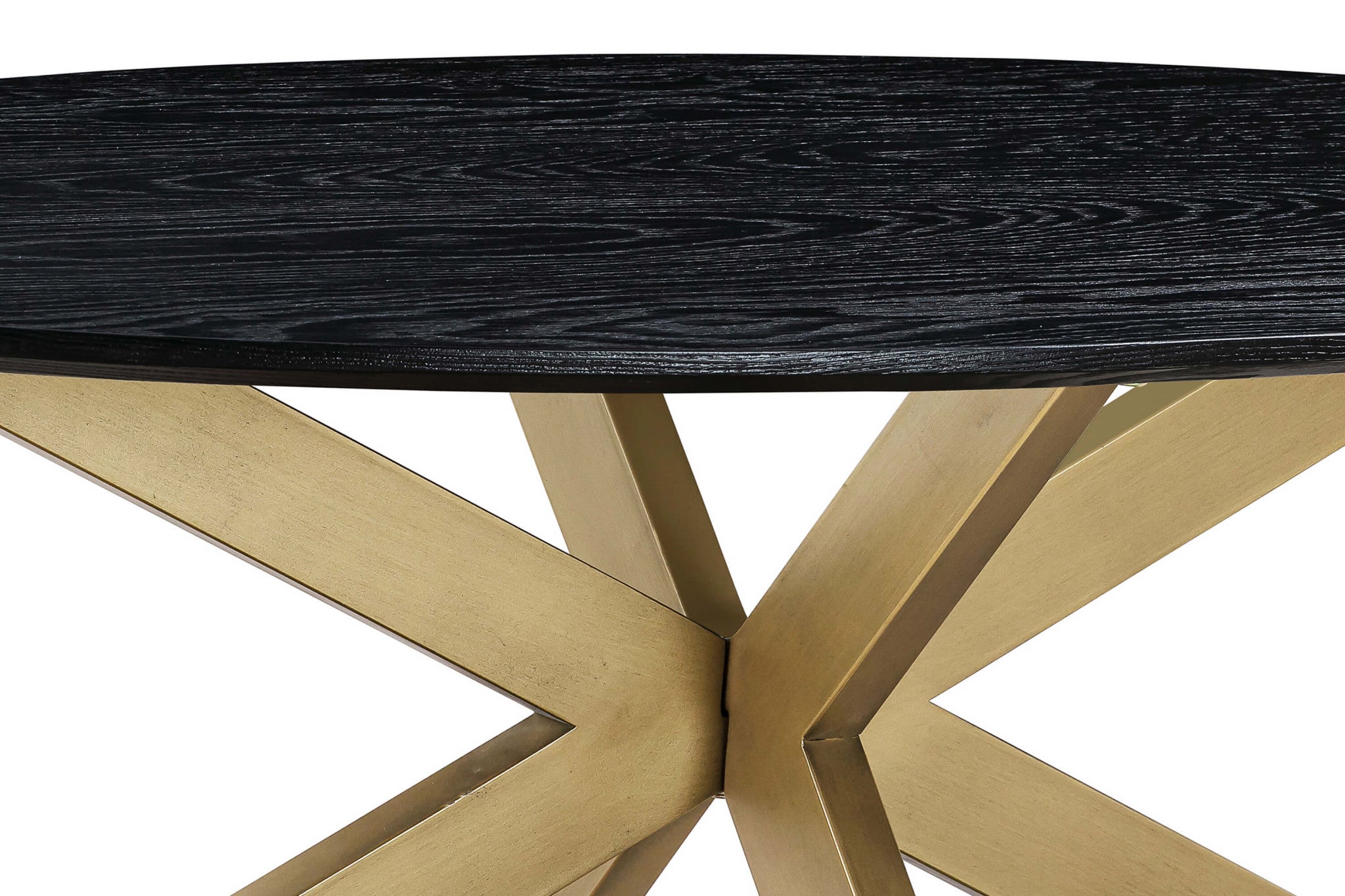 47" Black and Gold Spokes Coffee Table