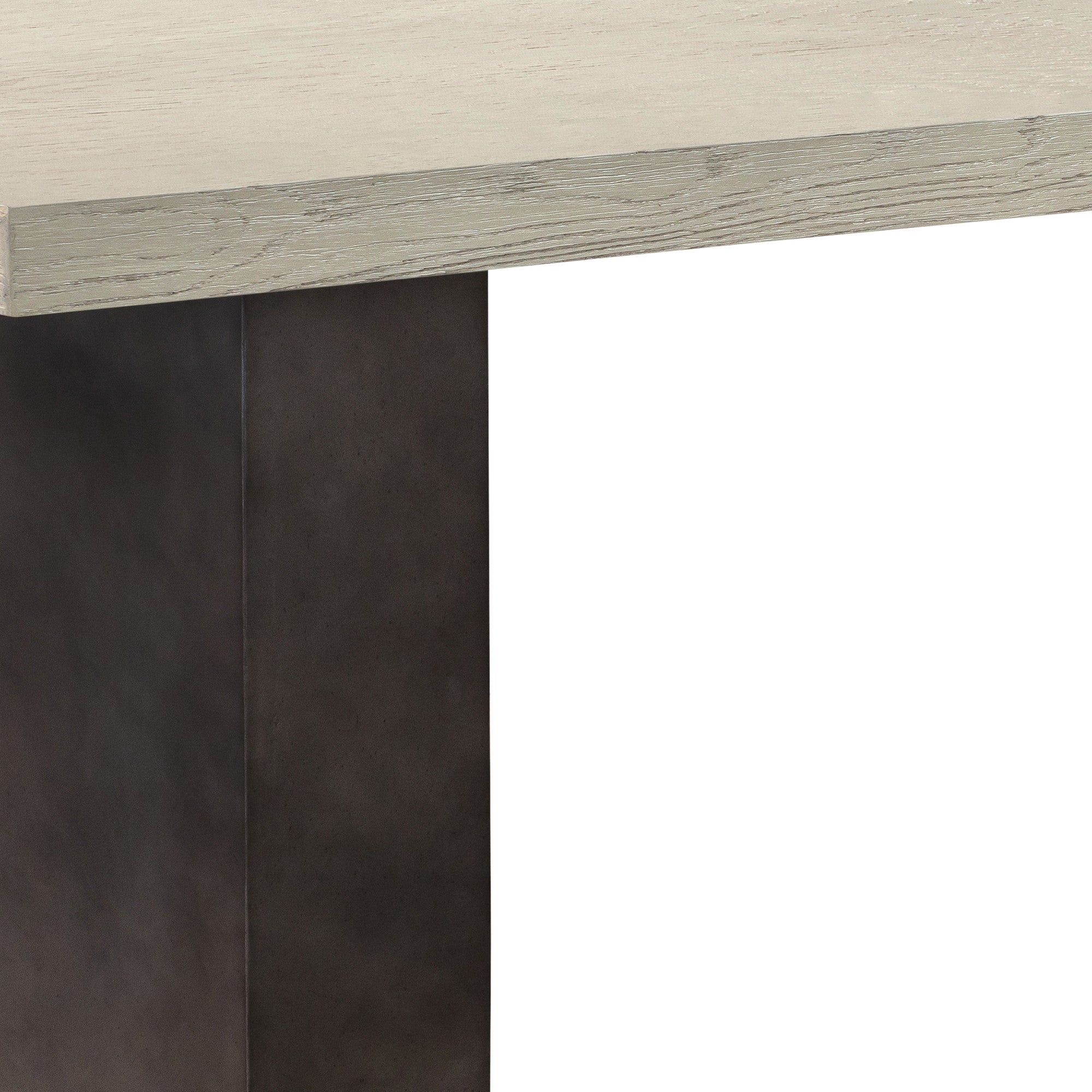 47" Gray and Brown Concrete and Wood Coffee Table