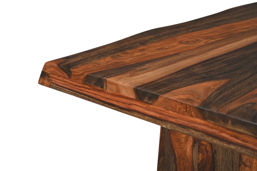 86" Dark Brown Wood Dining Table