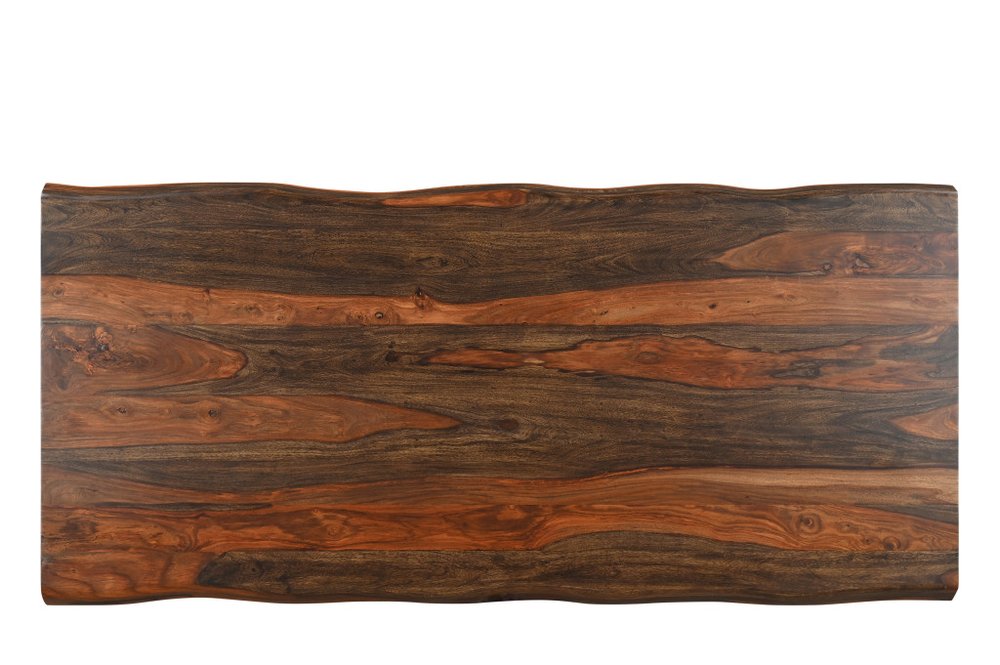 86" Dark Brown Wood Dining Table