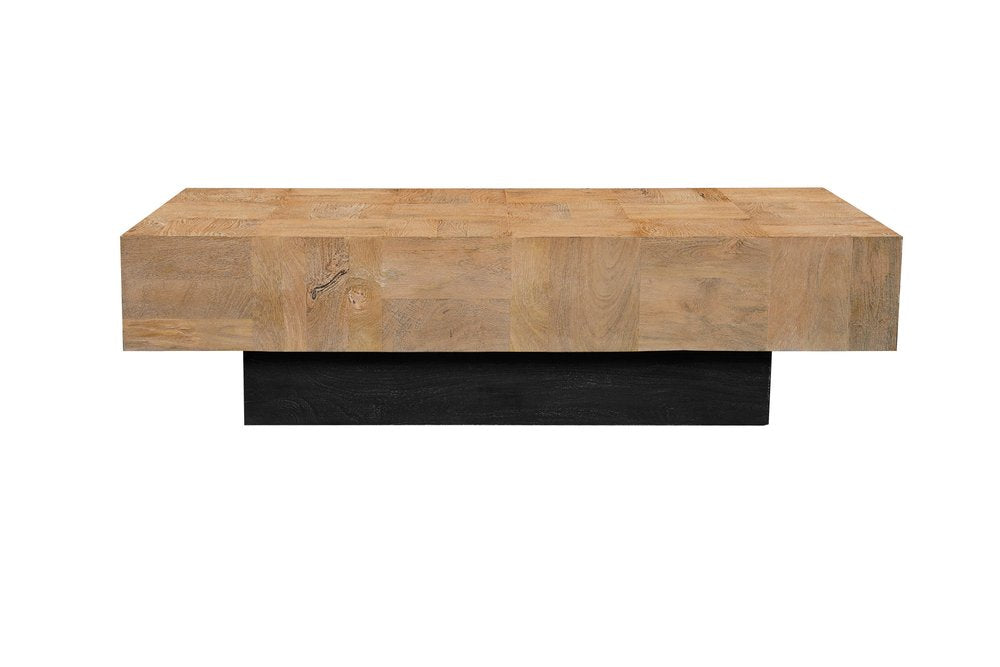 59" Square Wood Pedestal Coffee Table