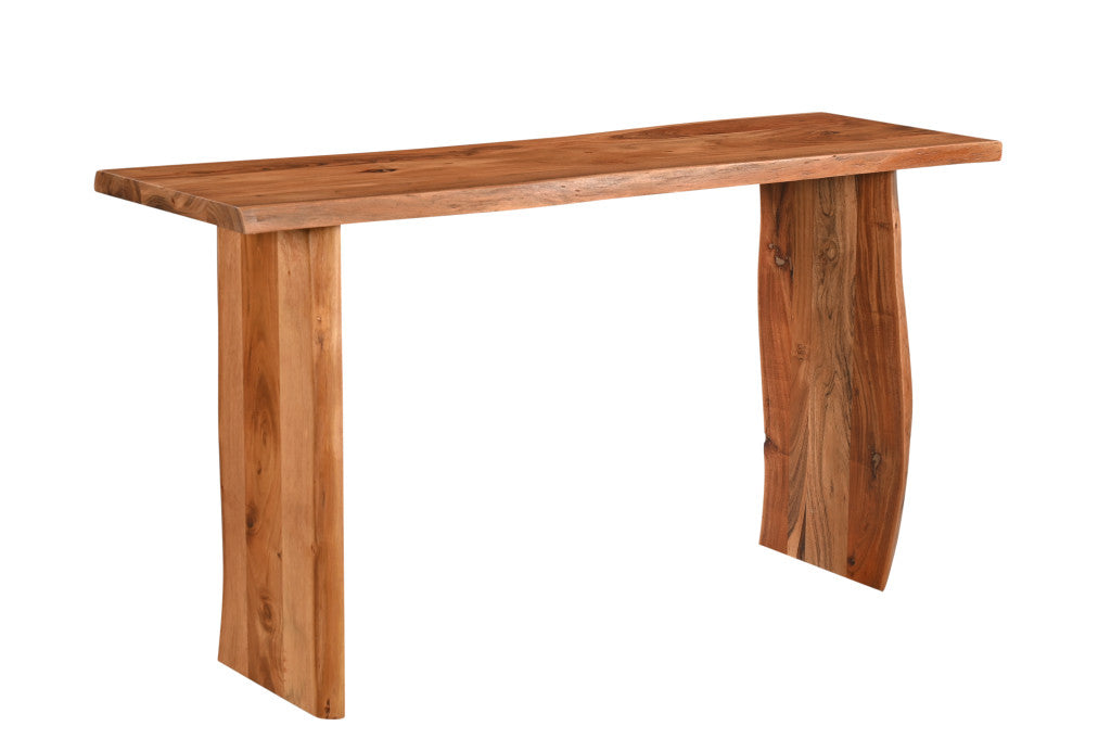 57" Wood Sled Console Table