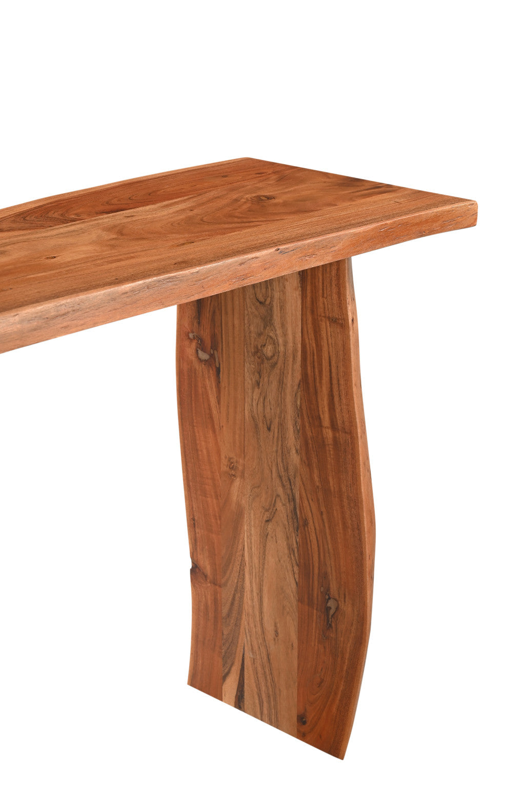 57" Wood Sled Console Table