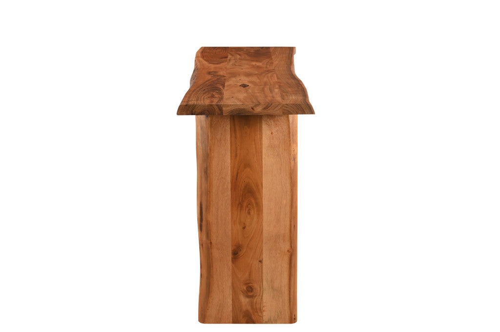 57" Wood Sled Console Table