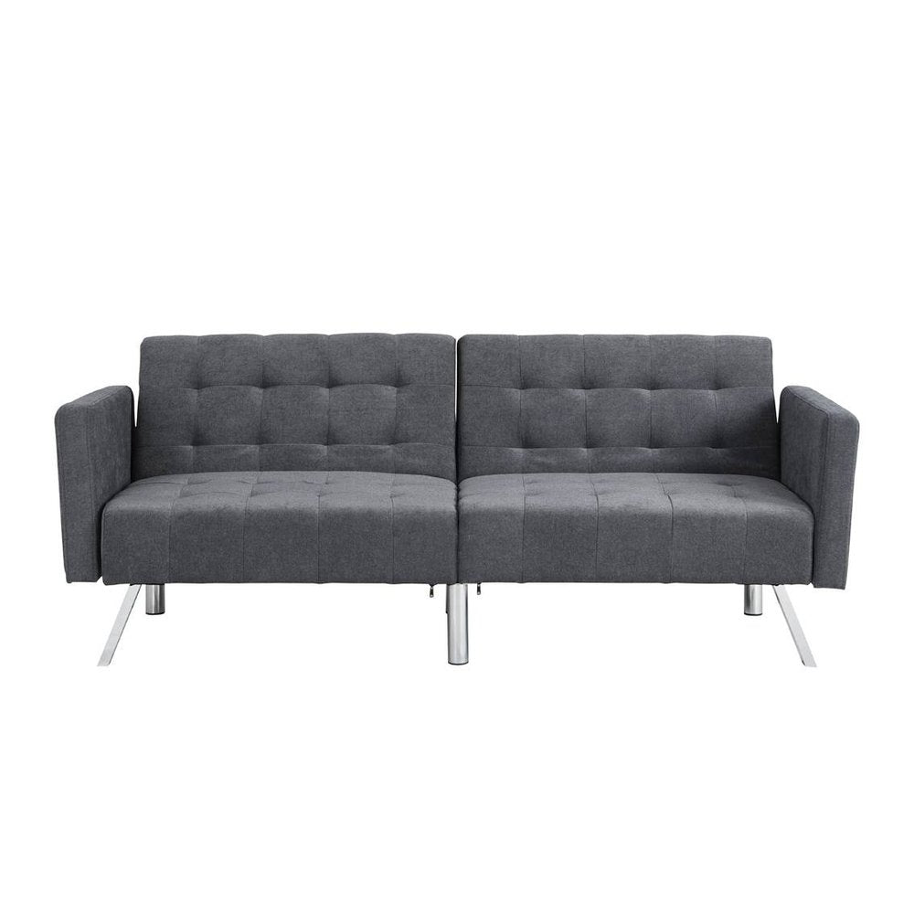 75" Dark Gray Mid-Century Sleeper Sofa