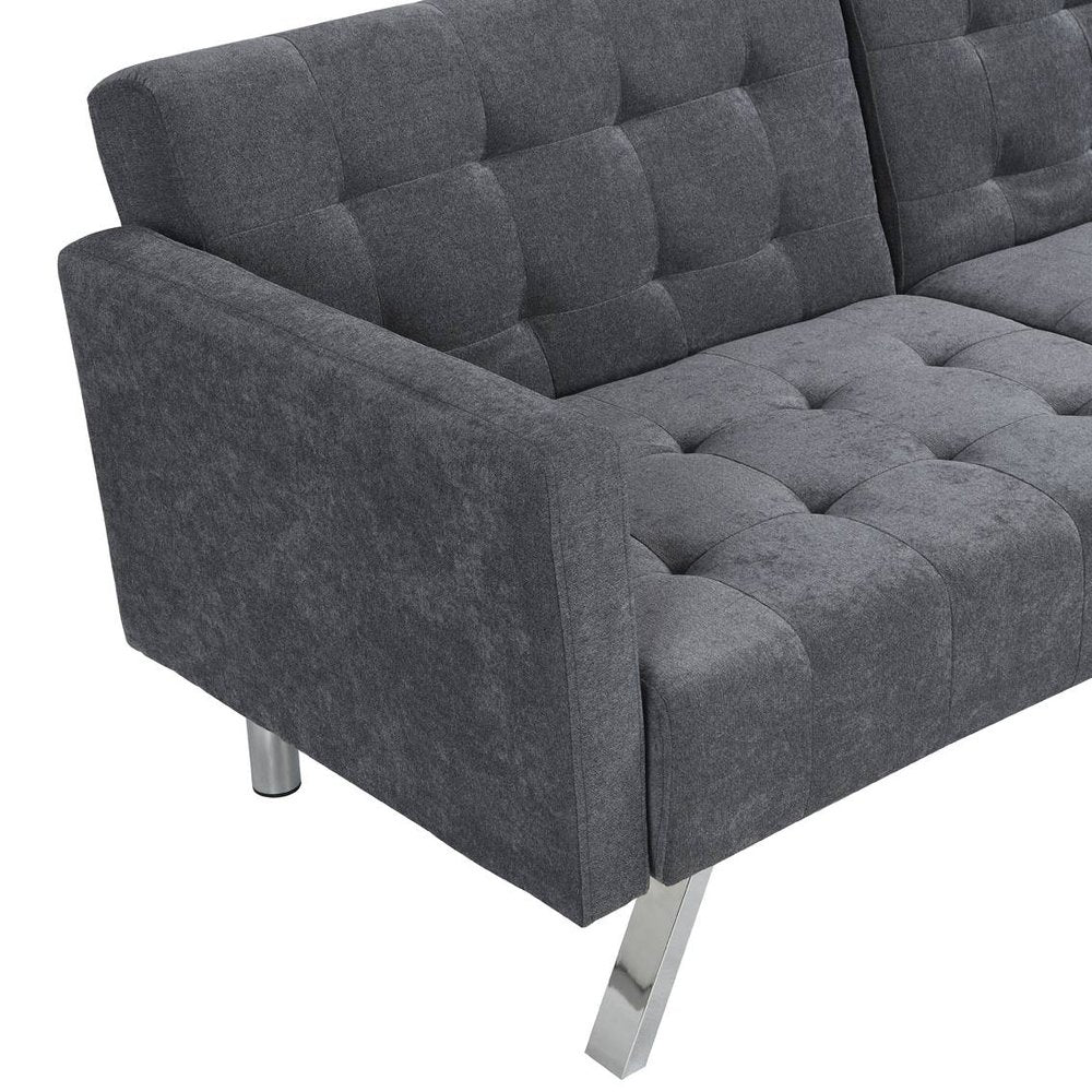 75" Dark Gray Mid-Century Sleeper Sofa