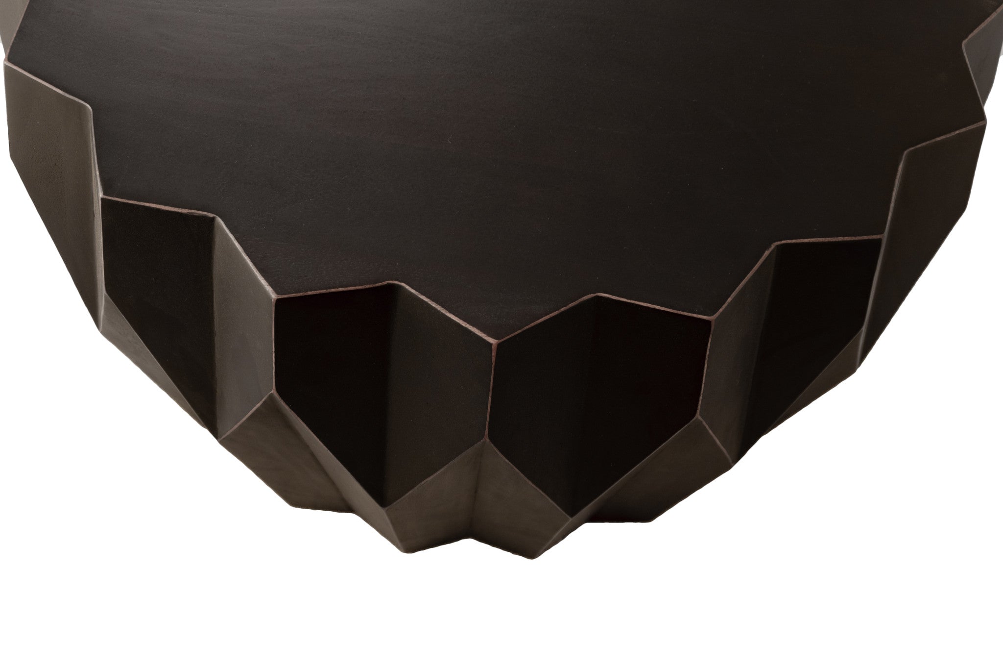 29" Black Jagged Geometric Coffee Table