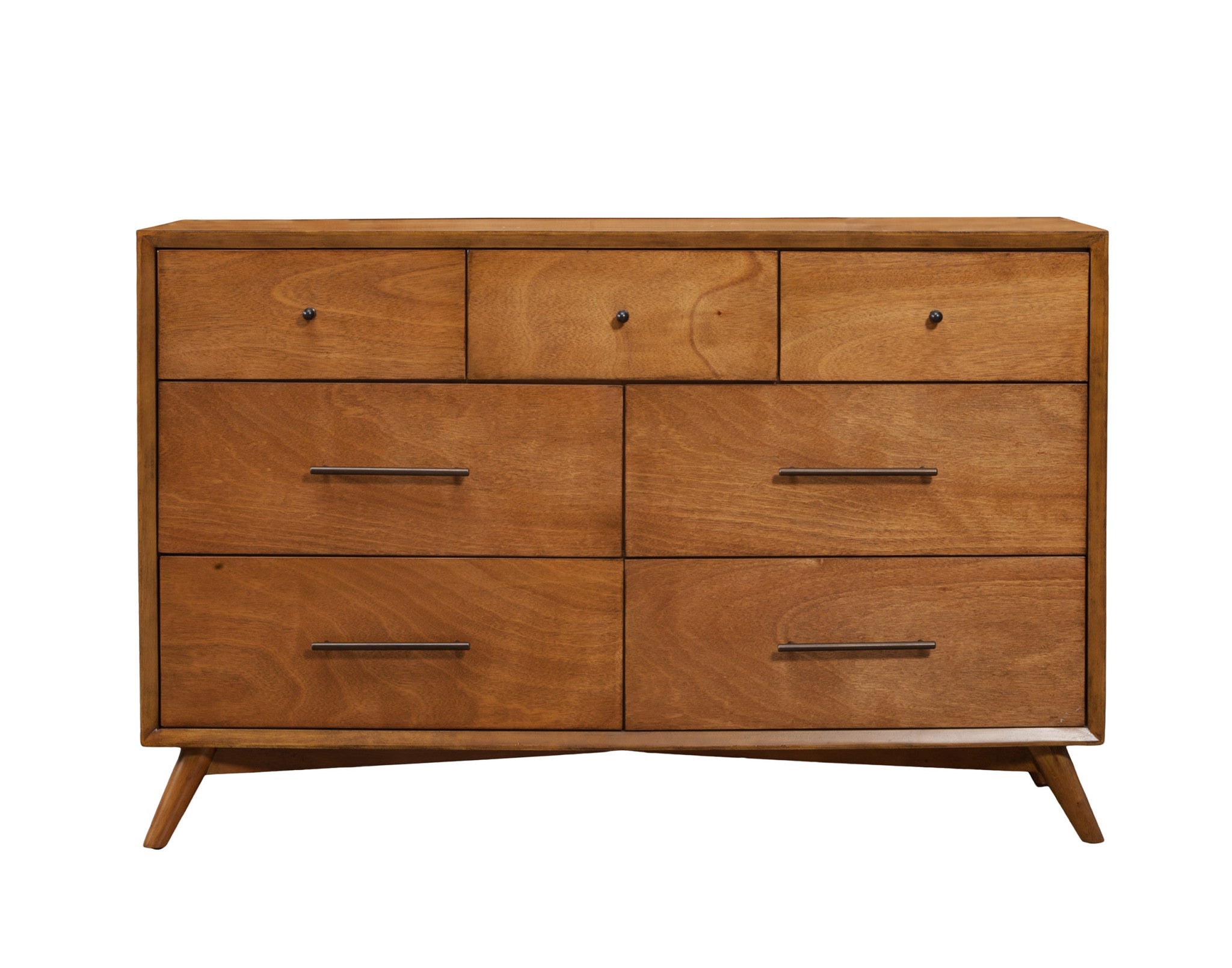 56" Wood Mid-Century 6-Drawer Dresser