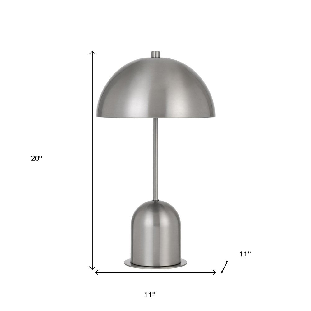 20" Metal Table Lamp with Dome Shade