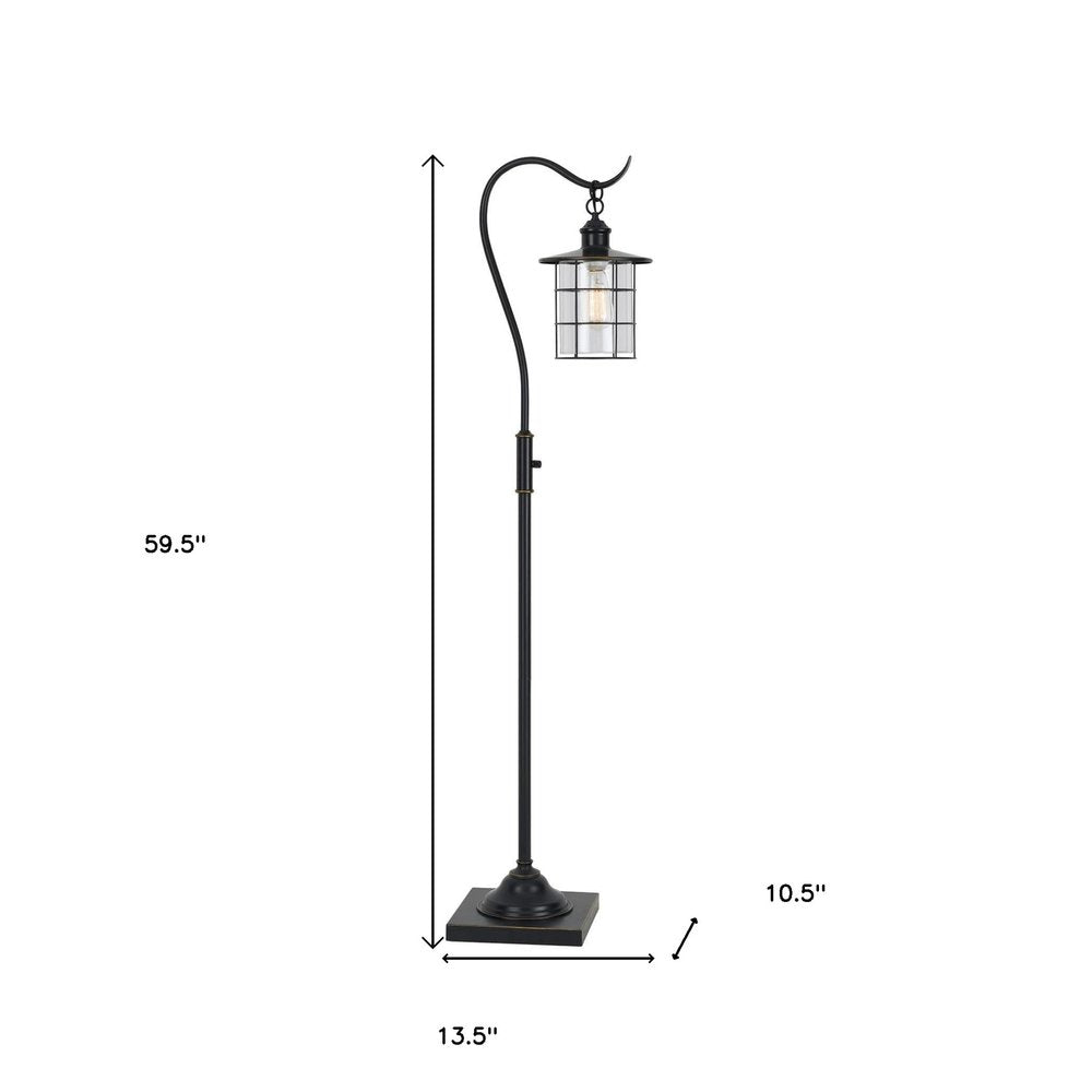 60" Bronze Lantern Floor Lamp