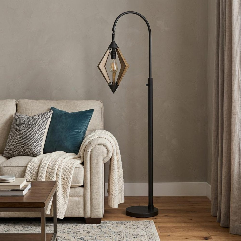 67" Black Diamond Floor Lamp