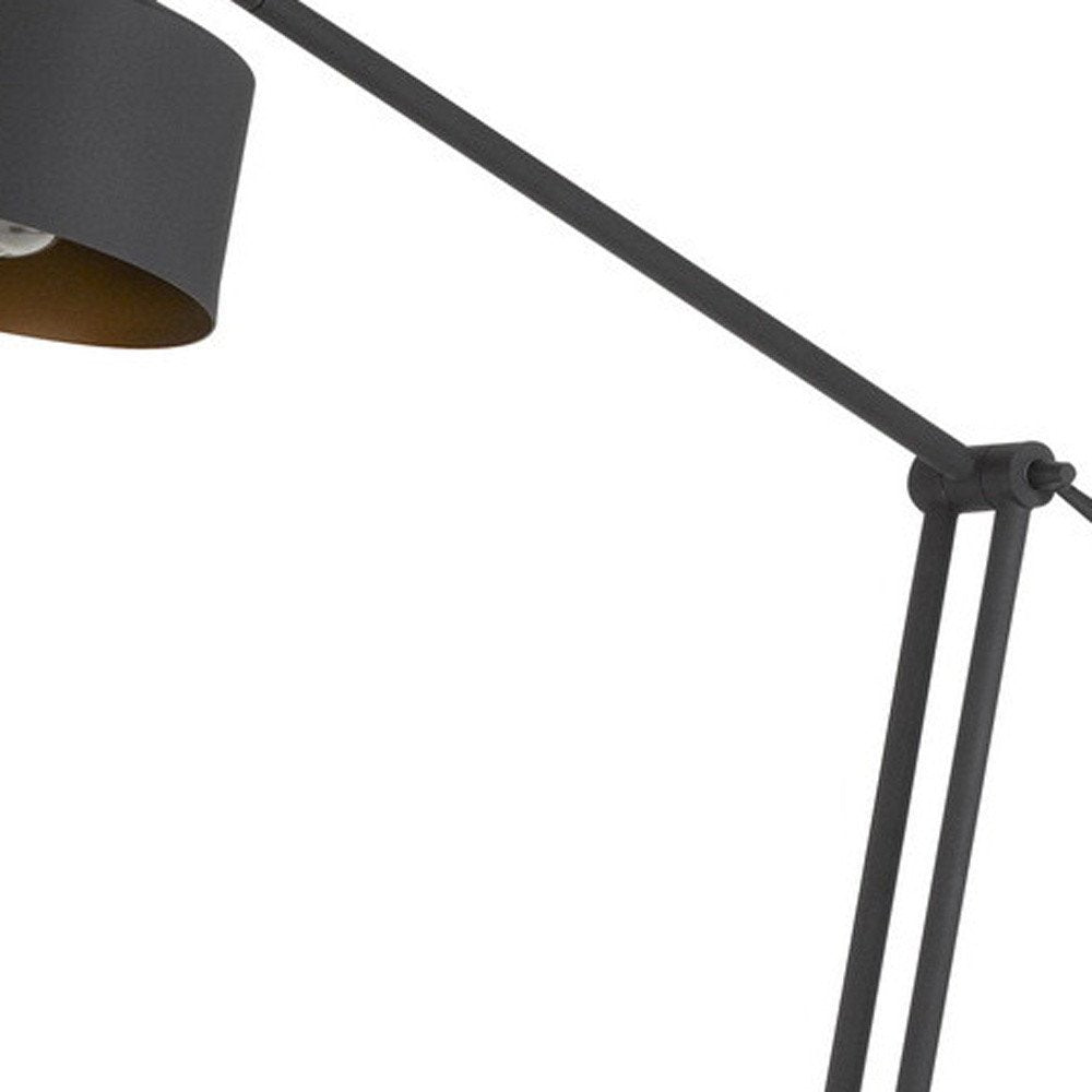 65" Black Adjustable Dome Floor Lamp