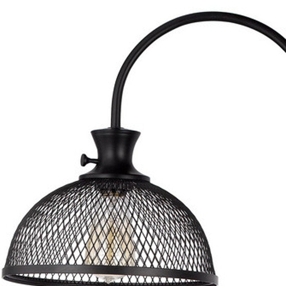61" Black Dome Floor Lamp