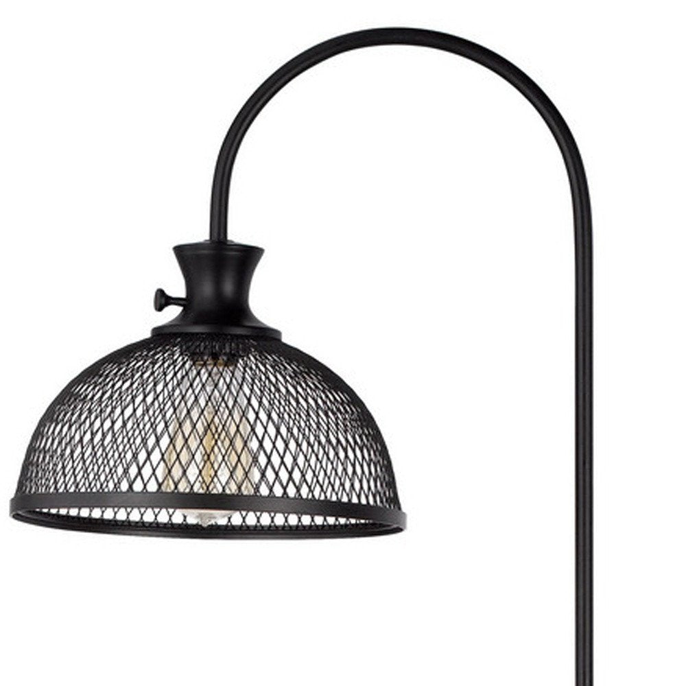 61" Black Dome Floor Lamp