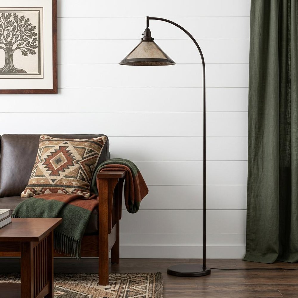 65" Bronze Industrial Reading Floor Lamp