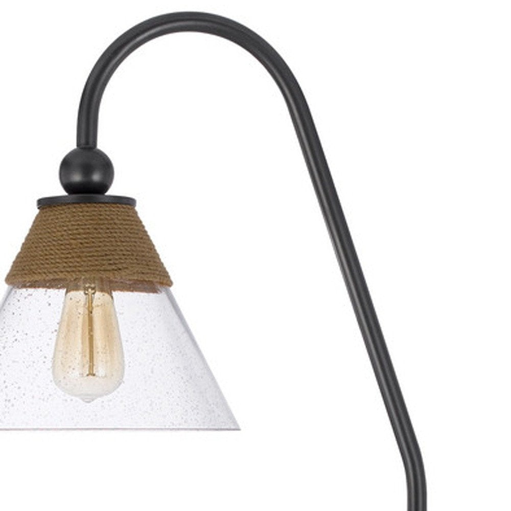 71" Brown Coastal Floor Lamp with Empire Shade