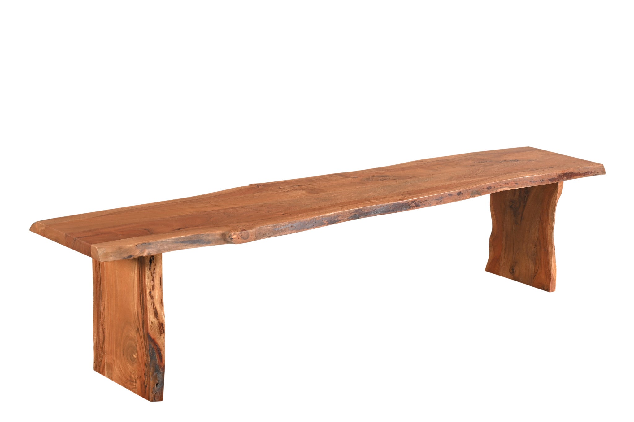 85" Brown Wood Dining Bench