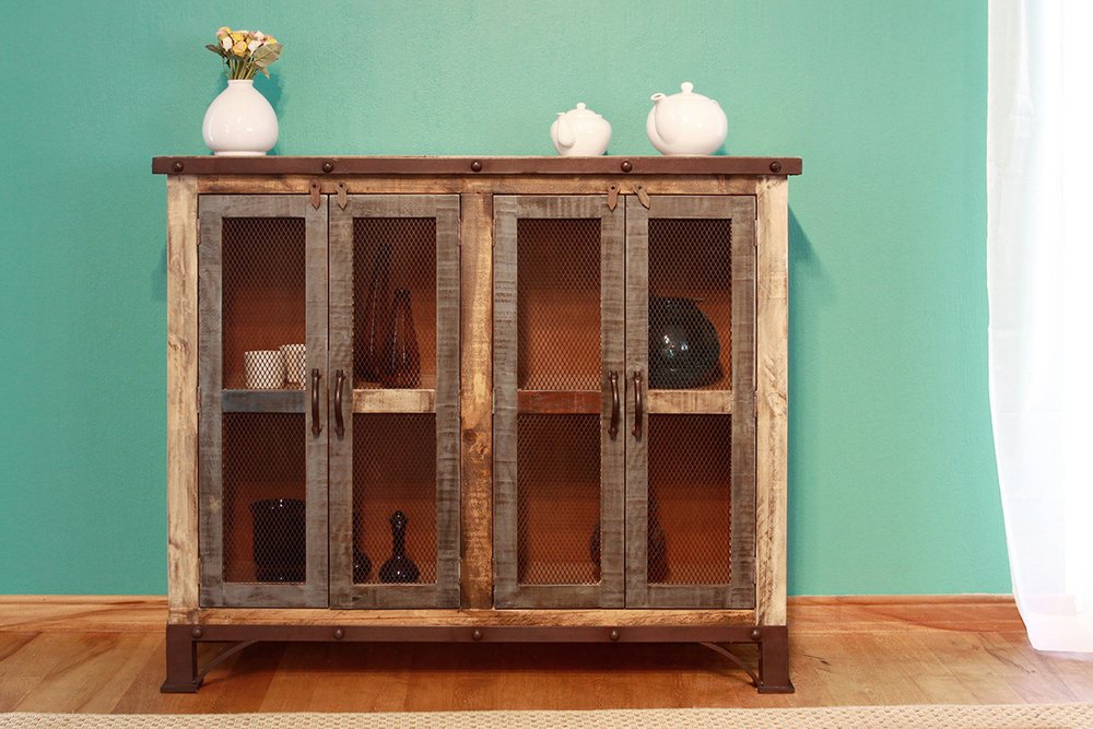 49" Brown Distressed Coastal Sideboard