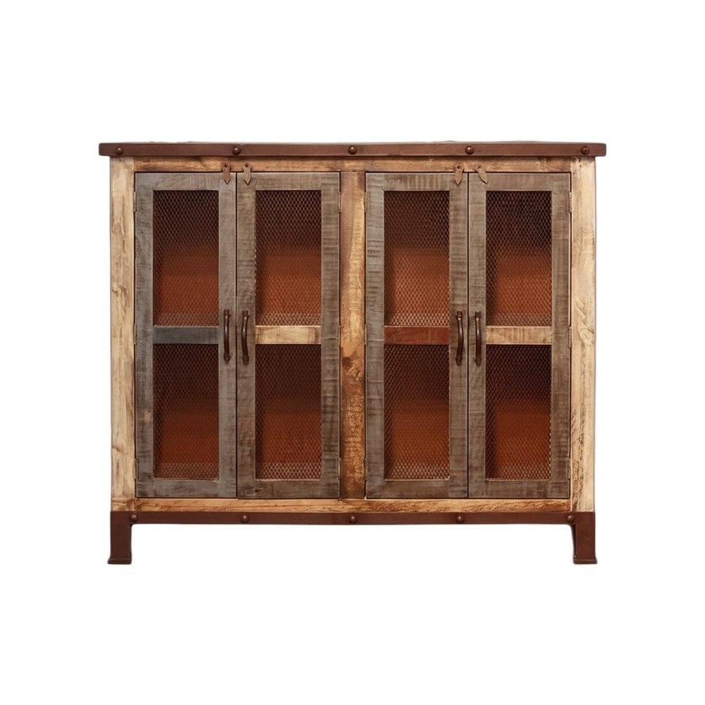 49" Brown Distressed Coastal Sideboard