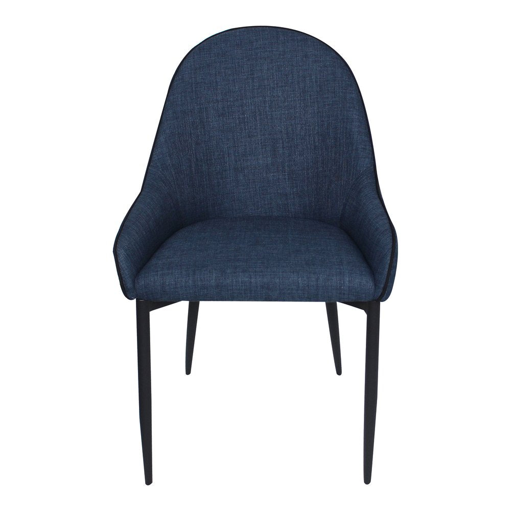 Set of Two 22" Blue Modern Barrel Dining Chair