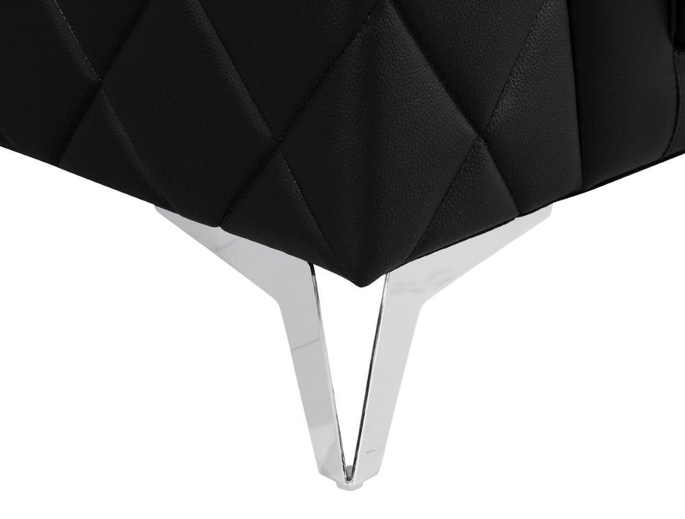 42" Leather Diamond Tufted Club Chair