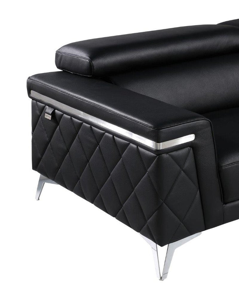 42" Leather Diamond Tufted Club Chair