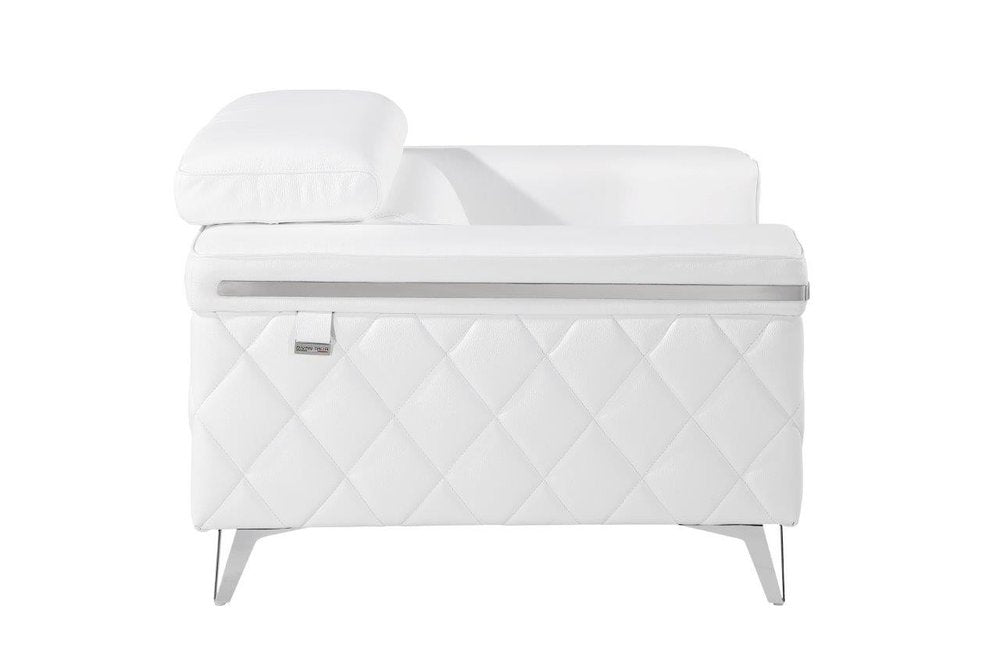 42" Leather Diamond Tufted Club Chair