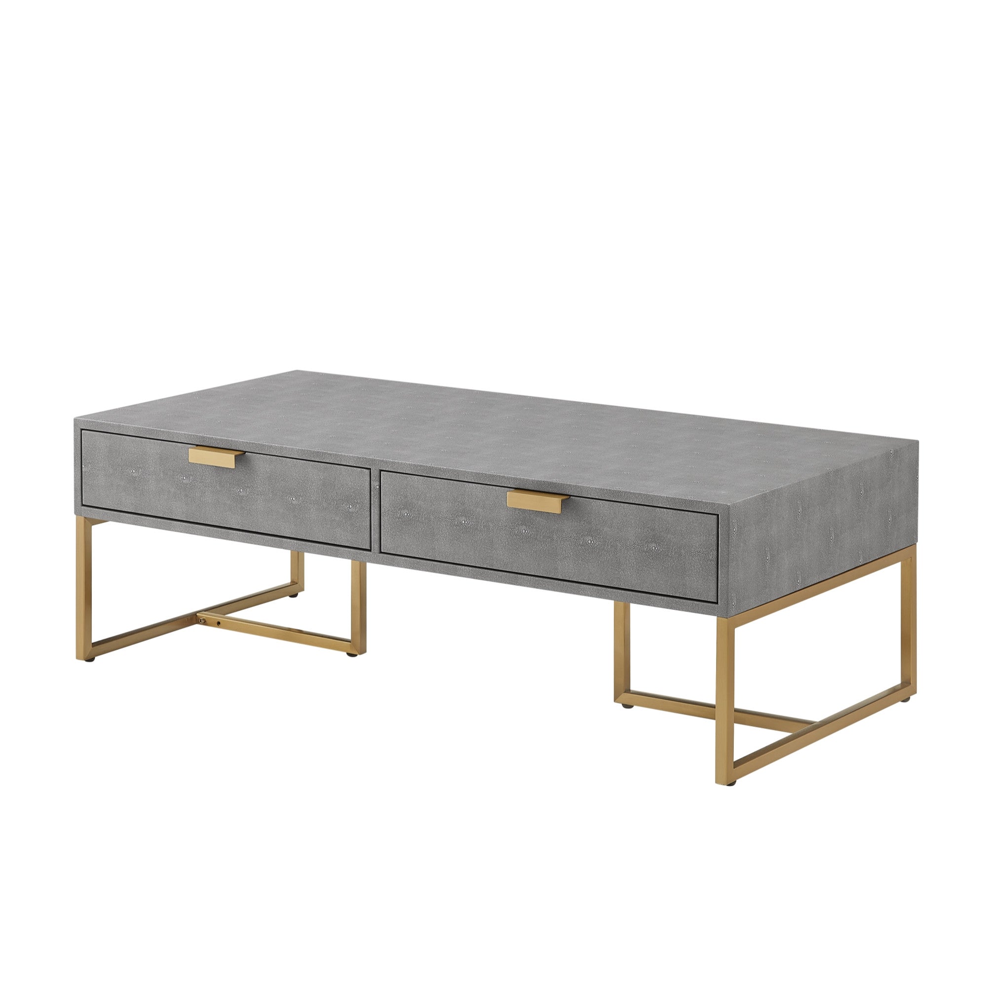 46" Modern 2 Drawer Coffee Table