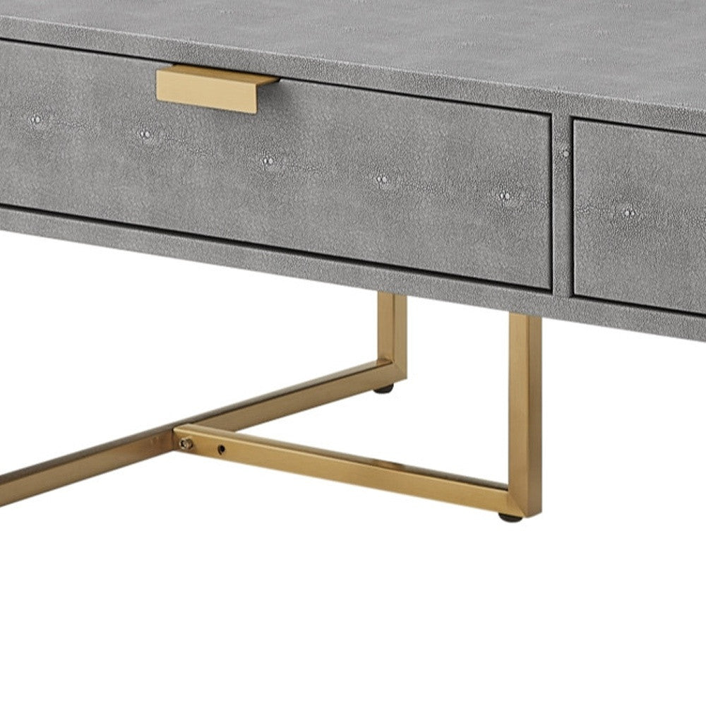 46" Modern 2 Drawer Coffee Table