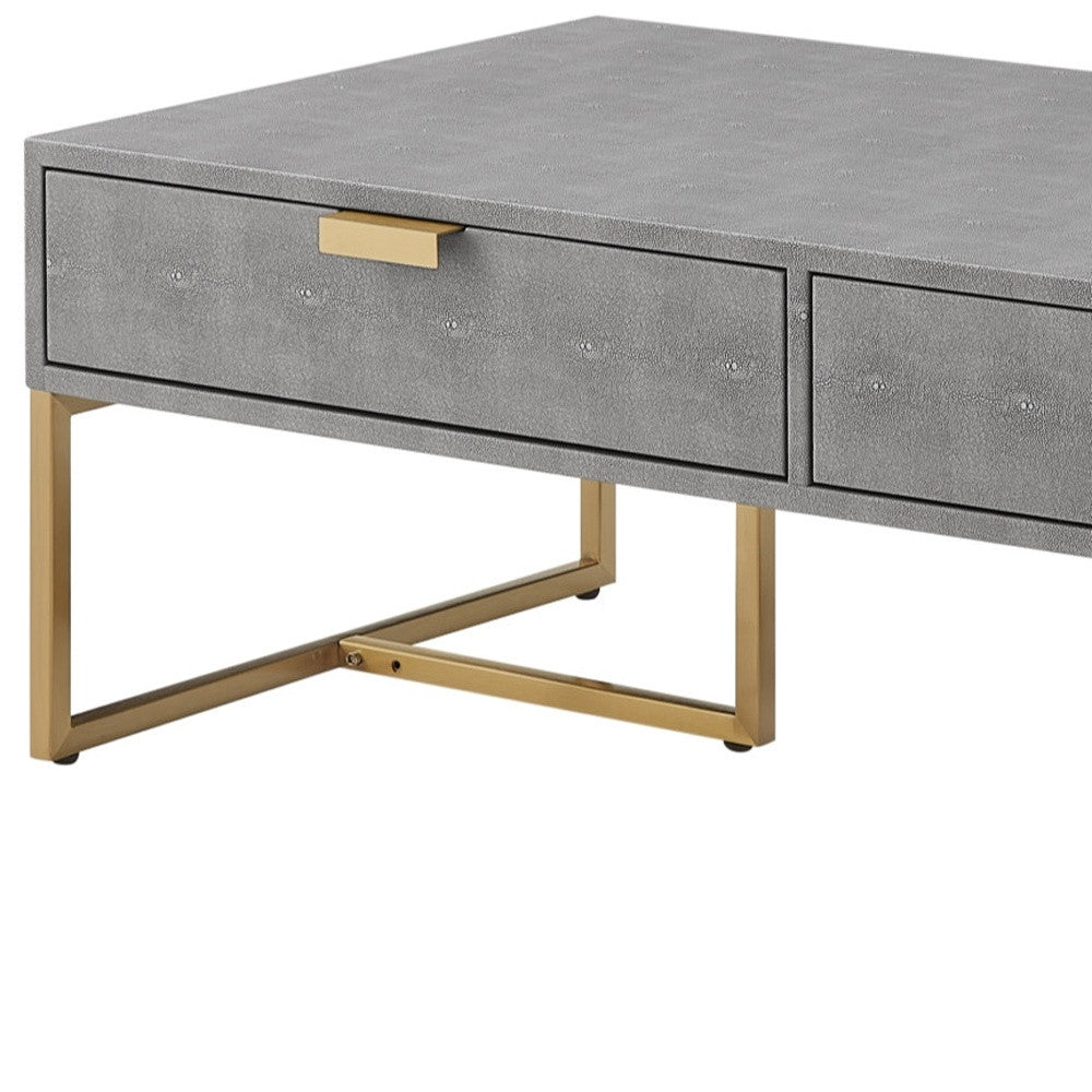 46" Modern 2 Drawer Coffee Table