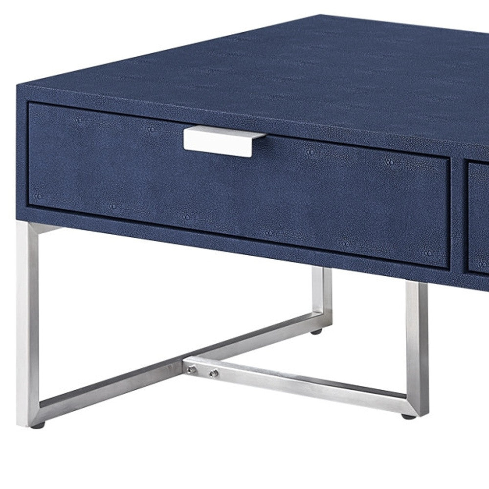 46" Modern 2 Drawer Coffee Table