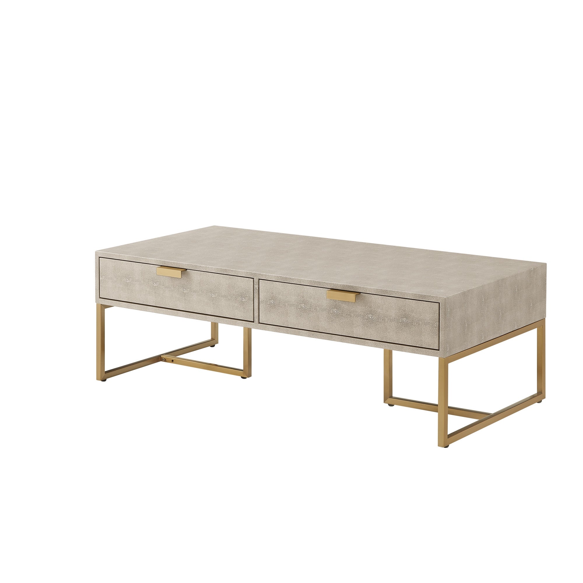 46" Modern 2 Drawer Coffee Table